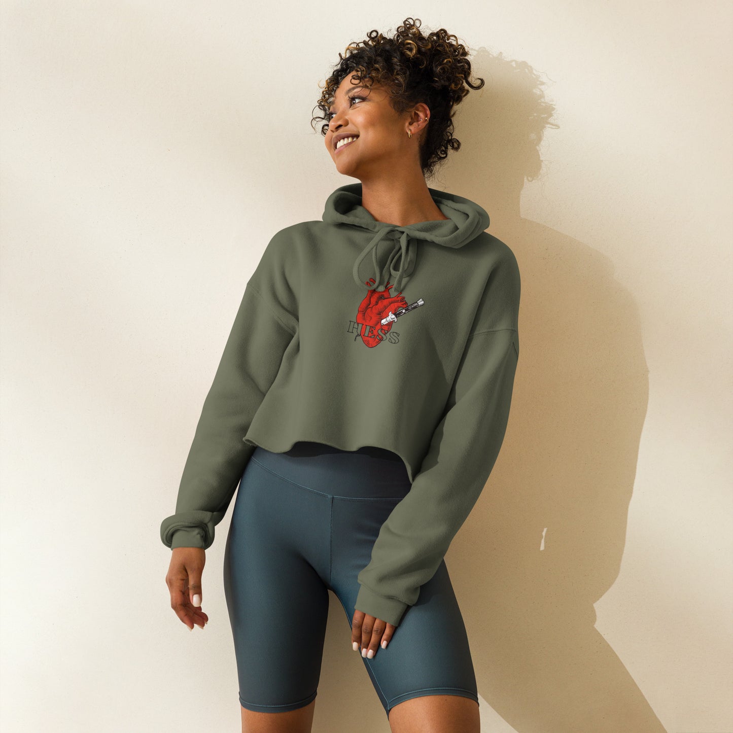 Hess Heart Switchblade Ian Messerli design Crop Hoodie