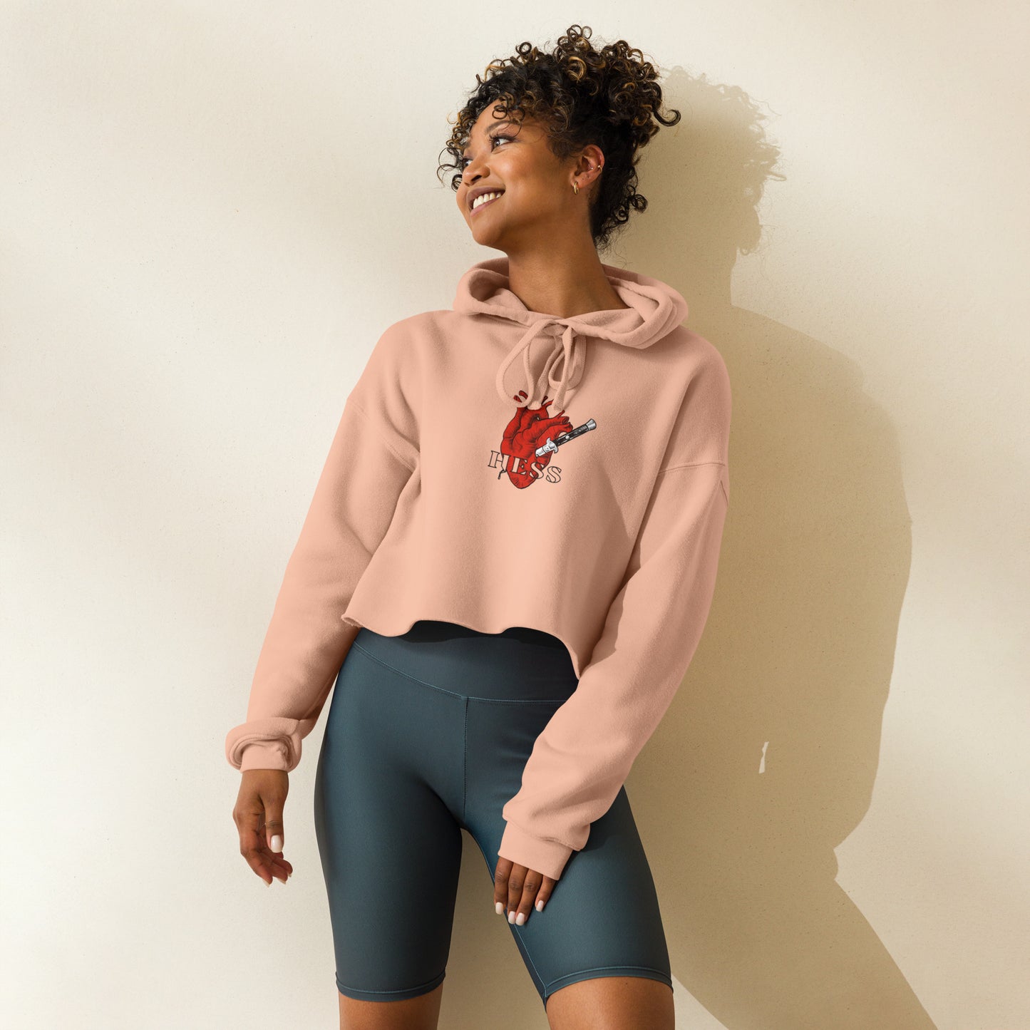 Hess Heart Switchblade Ian Messerli design Crop Hoodie