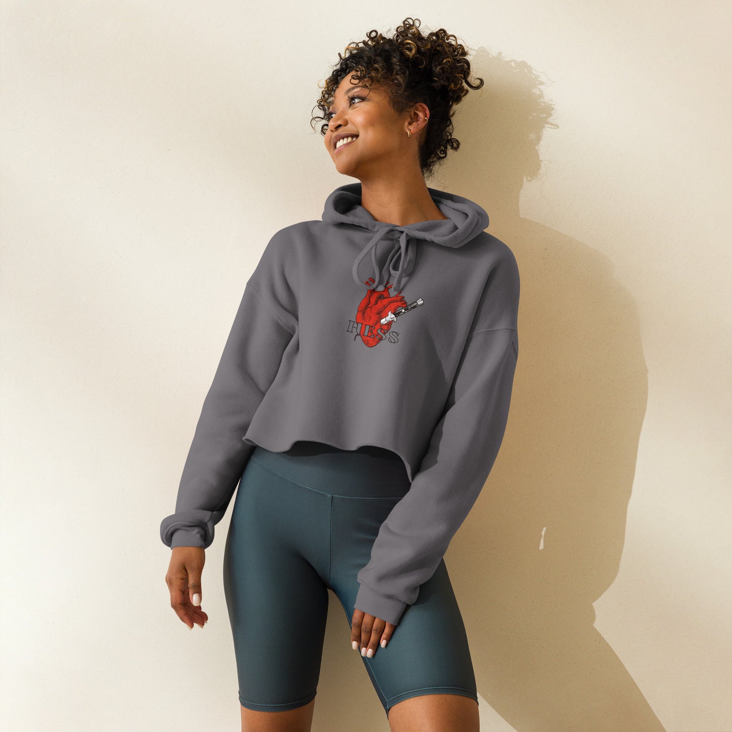 Hess Heart Switchblade Ian Messerli design Crop Hoodie
